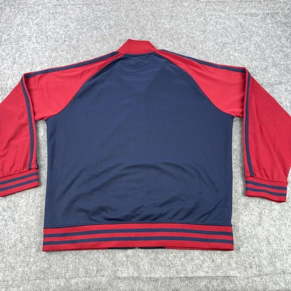 Polo Ralph Lauren Track Jacket Mens XL Navy Red Full Zip Made in USA Colorblock - Picture 8 of 13
